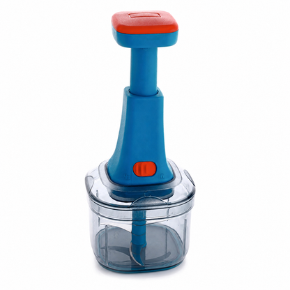 Hand-press vegetable and fruit chopper
