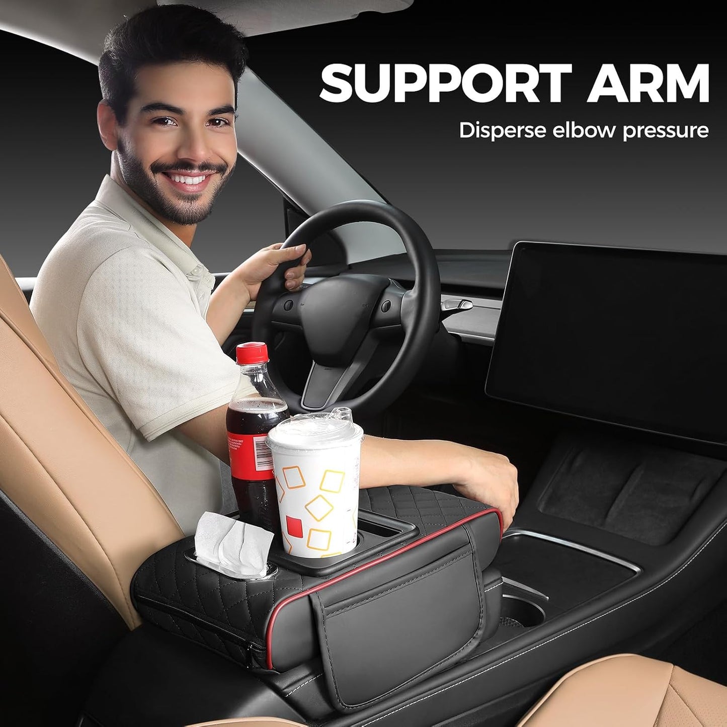 Leather Armrest Cover for Car